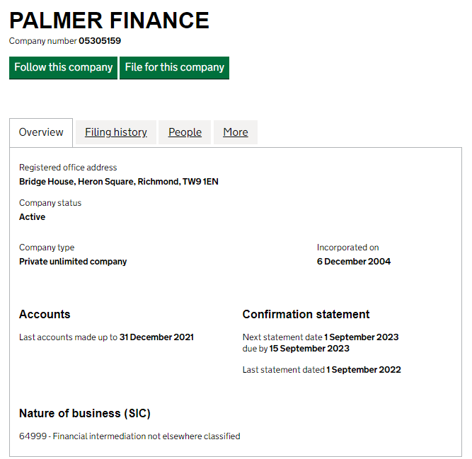 palmerfinancecompany.com